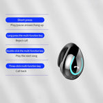 Auriculares Bluetooth V5.0 Ultra-leves com Gancho para orelha YX08, Auscultadores Estéreo com Microfone, Único