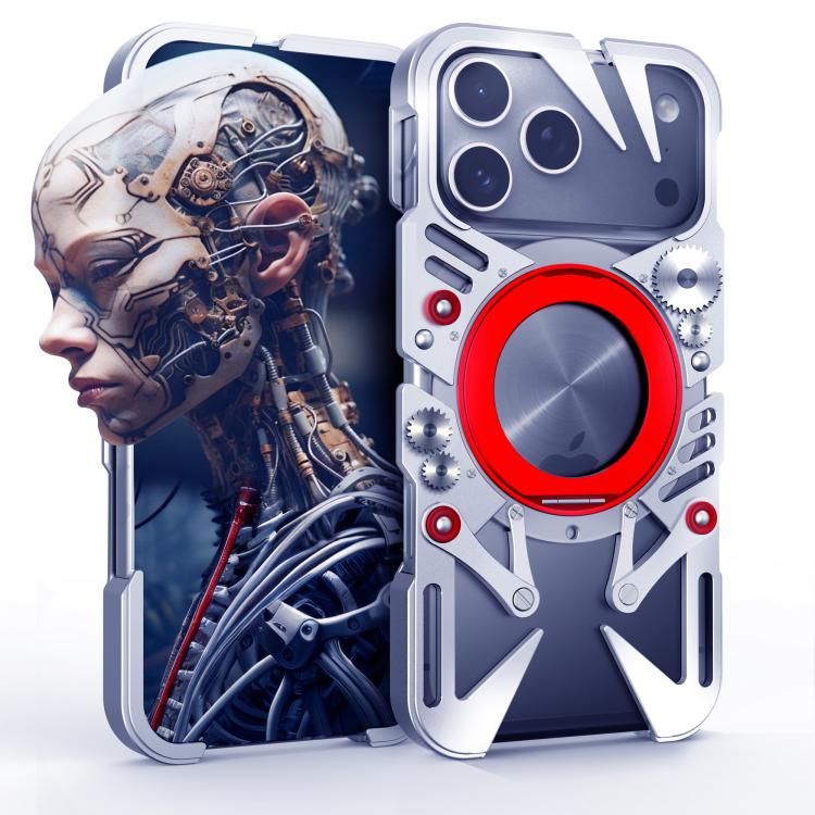 Capa de telemóvel metálica oca MagSafe com suporte giratório e cordão, para iPhone 17e / 16e, para iPhone 17 Pro Max, para iPhone 17 Pro, para iPhone 17, para iPhone 16 Pro Max, para iPhone 16 Pro, para iPhone 16 Plus, para iPhone 16