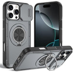 Capa de telemóvel MagSafe com suporte rotativo Camshield, para iPhone 17 Pro Max, para iPhone 17 Pro, para iPhone 16 Pro Max, para iPhone 16 Pro, para iPhone 16 Plus, para iPhone 16, para iPhone 15 Pro Max, para iPhone 15 Pro