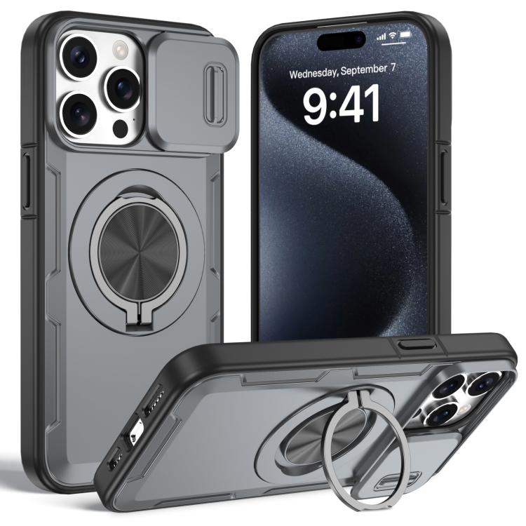 Capa de telemóvel MagSafe com suporte rotativo Camshield, para iPhone 17 Pro Max, para iPhone 17 Pro, para iPhone 16 Pro Max, para iPhone 16 Pro, para iPhone 16 Plus, para iPhone 16, para iPhone 15 Pro Max, para iPhone 15 Pro