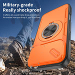 Capa de telemóvel MagSafe com suporte rotativo Camshield, para iPhone 17 Pro Max, para iPhone 17 Pro, para iPhone 16 Pro Max, para iPhone 16 Pro, para iPhone 16 Plus, para iPhone 16, para iPhone 15 Pro Max, para iPhone 15 Pro