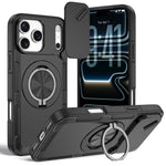 Capa de telemóvel MagSafe com suporte rotativo Camshield, para iPhone 17 Pro Max, para iPhone 17 Pro, para iPhone 16 Pro Max, para iPhone 16 Pro, para iPhone 16 Plus, para iPhone 16, para iPhone 15 Pro Max, para iPhone 15 Pro
