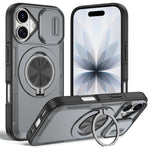 Capa de telemóvel MagSafe com suporte rotativo Camshield, para iPhone 17 Pro Max, para iPhone 17 Pro, para iPhone 16 Pro Max, para iPhone 16 Pro, para iPhone 16 Plus, para iPhone 16, para iPhone 15 Pro Max, para iPhone 15 Pro