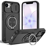 Capa de telemóvel MagSafe com suporte rotativo Camshield, para iPhone 17 Pro Max, para iPhone 17 Pro, para iPhone 16 Pro Max, para iPhone 16 Pro, para iPhone 16 Plus, para iPhone 16, para iPhone 15 Pro Max, para iPhone 15 Pro