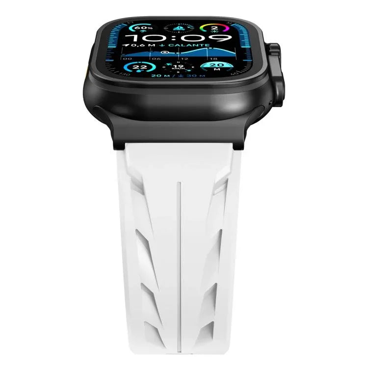Correia de Relógio em Silicone com Fivela de Pino Preta, Para Apple Watch 46mm / 49mm / 45mm / 44mm, Para Apple Watch 42mm / 41mm / 40mm / 38mm