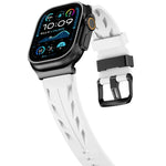 Correia de Relógio em Silicone com Fivela de Pino Preta, Para Apple Watch 46mm / 49mm / 45mm / 44mm, Para Apple Watch 42mm / 41mm / 40mm / 38mm