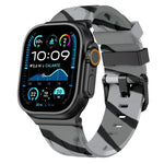 Correia de Relógio em Silicone com Fivela de Pino Preta, Para Apple Watch 46mm / 49mm / 45mm / 44mm, Para Apple Watch 42mm / 41mm / 40mm / 38mm
