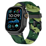 Correia de Relógio em Silicone com Fivela de Pino Preta, Para Apple Watch 46mm / 49mm / 45mm / 44mm, Para Apple Watch 42mm / 41mm / 40mm / 38mm