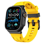 Correia de Relógio em Silicone com Fivela de Pino Preta, Para Apple Watch 46mm / 49mm / 45mm / 44mm, Para Apple Watch 42mm / 41mm / 40mm / 38mm