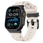 Correia de Relógio em Silicone com Fivela de Pino Preta, Para Apple Watch 46mm / 49mm / 45mm / 44mm, Para Apple Watch 42mm / 41mm / 40mm / 38mm