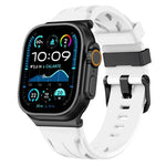 Correia de Relógio em Silicone com Fivela de Pino Preta, Para Apple Watch 46mm / 49mm / 45mm / 44mm, Para Apple Watch 42mm / 41mm / 40mm / 38mm