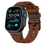 Correia de Relógio em Silicone com Fivela de Pino Preta, Para Apple Watch 46mm / 49mm / 45mm / 44mm, Para Apple Watch 42mm / 41mm / 40mm / 38mm