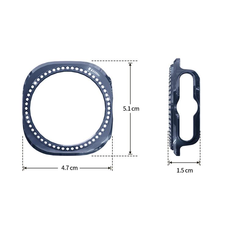Capa de Relógio PC Oca com Diamantes de Uma Só Fileira em X xDfind, para Samsung Galaxy Watch Ultra 47mm / Ultra 2025