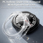 Capa de Relógio PC Oca com Diamantes de Uma Só Fileira em X xDfind, para Samsung Galaxy Watch Ultra 47mm / Ultra 2025
