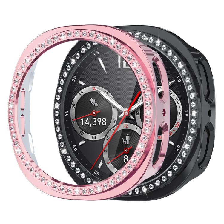 Capa de Relógio Oca com Diamante de Fila Única xDfind, Para Samsung Galaxy Watch8 44mm, Para Samsung Galaxy Watch8 40mm