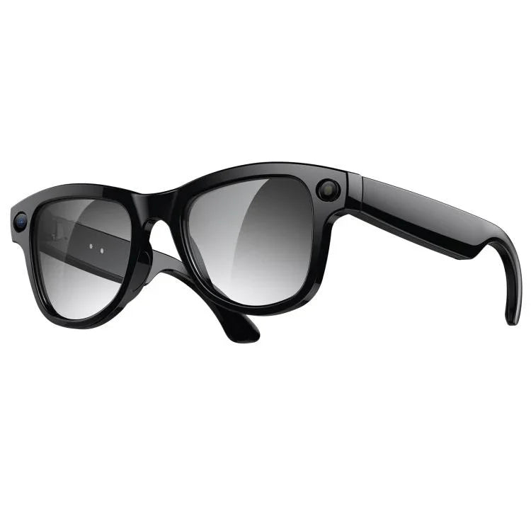 Óculos Inteligentes AI M02 Ultra com Câmara de 8MP e Lentes Fotocromáticas, com Estojo de Carregamento Preto, com Estojo de Carregamento Castanho