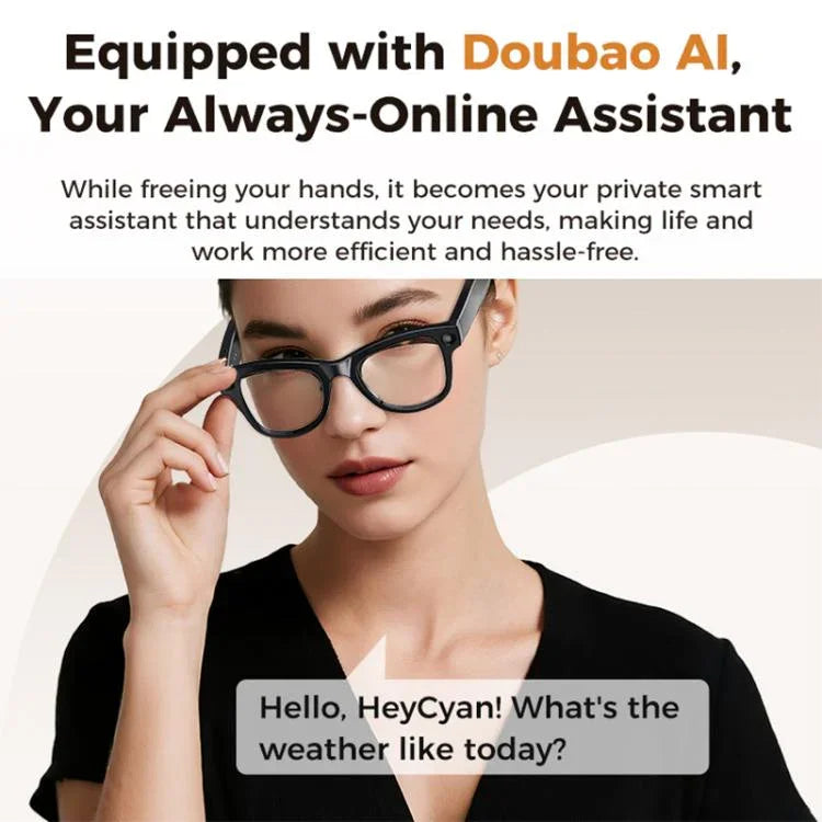 Óculos Inteligentes AI M02 Ultra com Câmara de 8MP e Lentes Fotocromáticas, com Estojo de Carregamento Preto, com Estojo de Carregamento Castanho