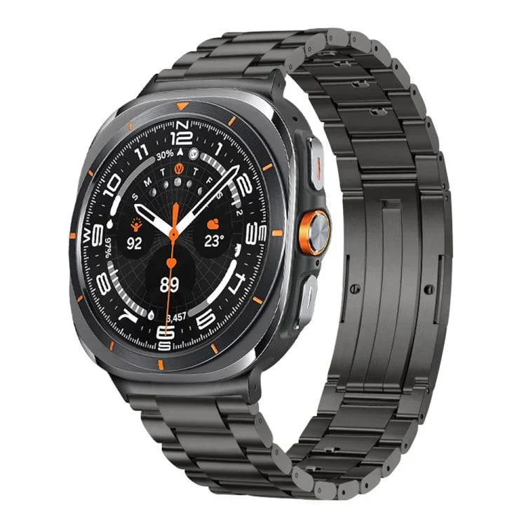 Pulseira de Relógio com Fivela HW de Três Contas Destacável em Liga de Titânio, Para Samsung Galaxy Watch Ultra 47mm / Ultra 2025, Para Samsung Galaxy Watch8 / Watch8 Classic