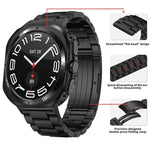 Pulseira de Relógio com Fivela HW de Três Contas Destacável em Liga de Titânio, Para Samsung Galaxy Watch Ultra 47mm / Ultra 2025, Para Samsung Galaxy Watch8 / Watch8 Classic