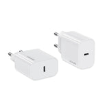 Carregador Rápido de Porta Única USB-C / Type-C USAMS CC226 T65 PD20W, Ficha EU, CC226