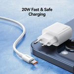 Carregador Rápido de Porta Única USB-C / Type-C USAMS CC226 T65 PD20W, Ficha EU, CC226