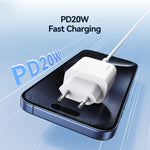 Carregador Rápido de Porta Única USB-C / Type-C USAMS CC226 T65 PD20W, Ficha EU, CC226