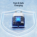 Carregador Rápido de Porta Única USB-C / Type-C USAMS CC226 T65 PD20W, Ficha EU, CC226