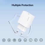 Carregador Rápido de Porta Única USB-C / Type-C USAMS CC226 T65 PD20W, Ficha EU, CC226