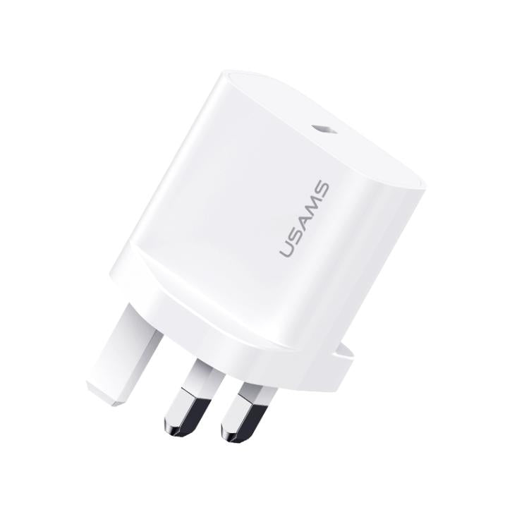 Carregador Rápido de Porta Única USB-C / Type-C USAMS CC227 T65 PD20W, Ficha UK, CC227