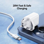 Carregador Rápido de Porta Única USB-C / Type-C USAMS CC227 T65 PD20W, Ficha UK, CC227