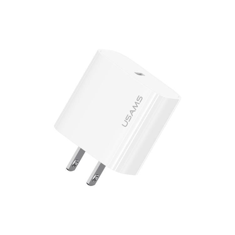 Carregador Rápido de Porta Única USB-C / Type-C USAMS CC228 T65 PD20W, Ficha US, CC228