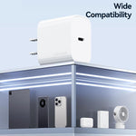 Carregador Rápido de Porta Única USB-C / Type-C USAMS CC228 T65 PD20W, Ficha US, CC228