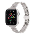 Correia de Relógio em Metal de Aço Inoxidável Estilo H com Largura 14mm, Para Apple Watch 46mm / 49mm / 45mm / 44mm, Para Apple Watch 42mm / 41mm / 40mm / 38mm