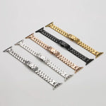 Correia de Relógio em Metal de Aço Inoxidável Estilo H com Largura 14mm, Para Apple Watch 46mm / 49mm / 45mm / 44mm, Para Apple Watch 42mm / 41mm / 40mm / 38mm