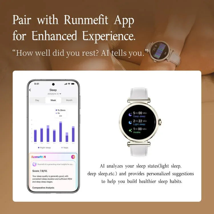 Smartwatch GTR4 com Ecrã TFT de 1,27 polegadas para Senhora IP68 Suporta Monitorização de Frequência Cardíaca
