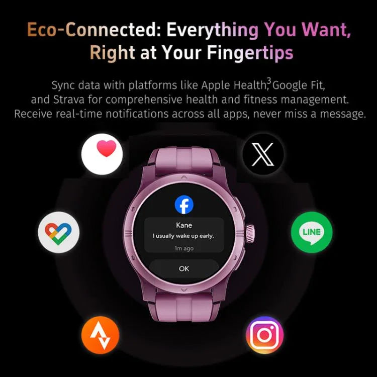 Smartwatch GTR5 com Ecrã AMOLED de 1,43 polegadas Urban Fitness IP68 Suporta Monitorização de Frequência Cardíaca