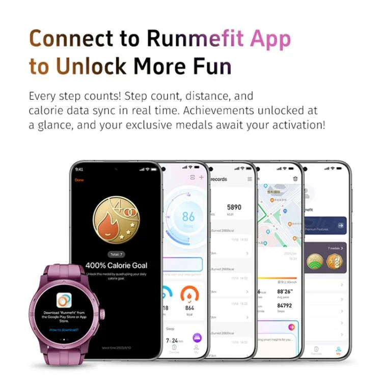 Smartwatch GTR5 com Ecrã AMOLED de 1,43 polegadas Urban Fitness IP68 Suporta Monitorização de Frequência Cardíaca