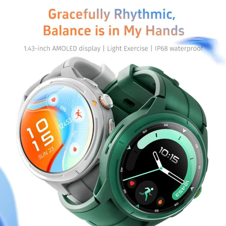 GTR6 Ecrã AMOLED de 1,43 polegadas Smartwatch Urban Runner IP68 Suporta Monitorização da Frequência Cardíaca
