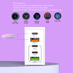 Carregador Multi-Portas ADC-F007 120W 3xType-C Dual USB, Ficha US, Ficha UE, Ficha UK