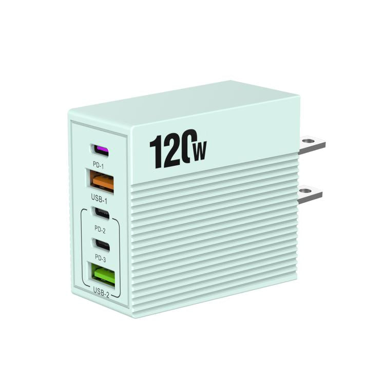 Carregador Multi-Portas ADC-F007 120W 3xType-C Dual USB, Ficha US, Ficha UE, Ficha UK