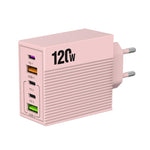 Carregador Multi-Portas ADC-F007 120W 3xType-C Dual USB, Ficha US, Ficha UE, Ficha UK