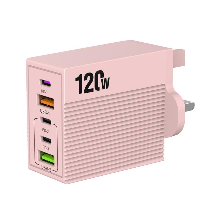 Carregador Multi-Portas ADC-F007 120W 3xType-C Dual USB, Ficha US, Ficha UE, Ficha UK