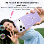 Capa de Telemóvel com Suporte MagSafe em Silicone Líquido Jelly, Para iPhone 17 Pro Max, Para iPhone 17 Pro, Para iPhone 17, Para iPhone Air, Para iPhone 16 Pro Max
