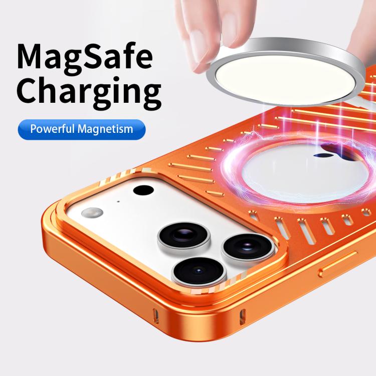 Capa de Telemóvel Metálica com Suporte Magnético MagSafe de Arrefecimento, Para iPhone 17 Pro Max, Para iPhone 17 Pro, Para iPhone 17