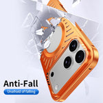 Capa de Telemóvel Metálica com Suporte Magnético MagSafe de Arrefecimento, Para iPhone 17 Pro Max, Para iPhone 17 Pro, Para iPhone 17