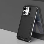 Capa de Telemóvel J TRIBE com Suporte para Lentes e Slot para Cartão sem Moldura Metálica, Para iPhone 17 Pro Max, Para iPhone 17 Pro, Para iPhone 17, Para iPhone Air, Para iPhone 16 Pro Max, Para iPhone 16 Pro, Para iPhone 15 Pro Max, Para iPhone 15 Pro