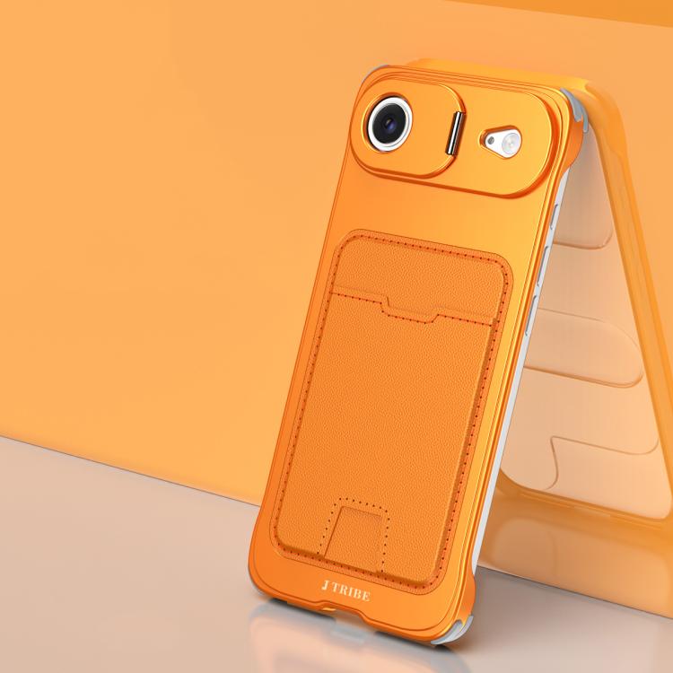 Capa de Telemóvel J TRIBE com Suporte para Lentes e Slot para Cartão sem Moldura Metálica, Para iPhone 17 Pro Max, Para iPhone 17 Pro, Para iPhone 17, Para iPhone Air, Para iPhone 16 Pro Max, Para iPhone 16 Pro, Para iPhone 15 Pro Max, Para iPhone 15 Pro