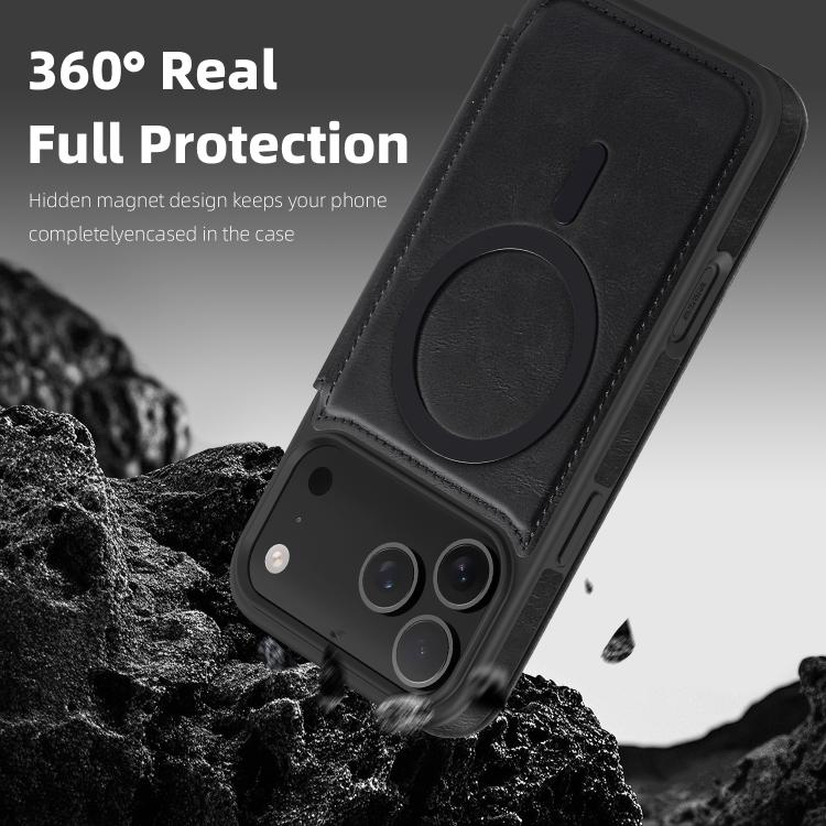 Capa para telemóvel Linton MagSafe em pele, para iPhone 17 Pro Max, para iPhone 17 Pro, para iPhone 17, para iPhone Air