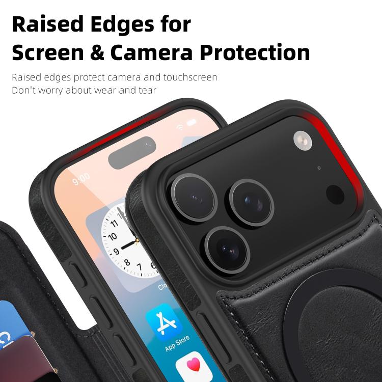 Capa para telemóvel Linton MagSafe em pele, para iPhone 17 Pro Max, para iPhone 17 Pro, para iPhone 17, para iPhone Air
