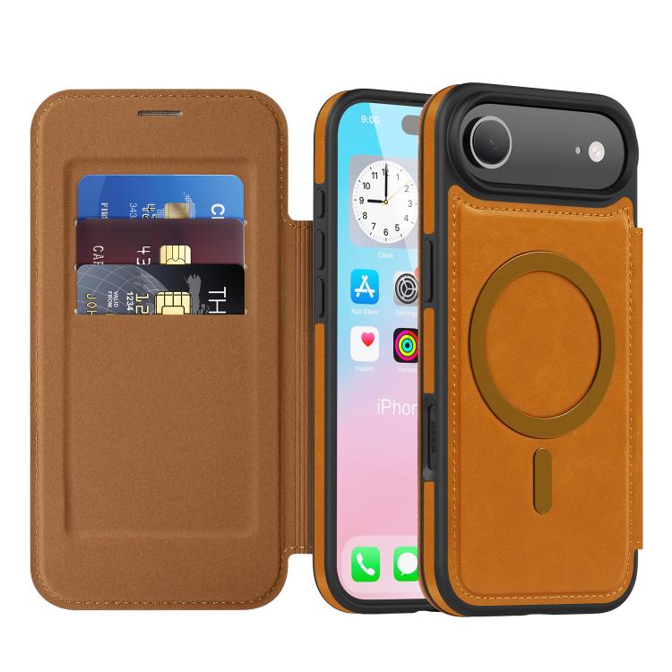 Capa para telemóvel Linton MagSafe em pele, para iPhone 17 Pro Max, para iPhone 17 Pro, para iPhone 17, para iPhone Air
